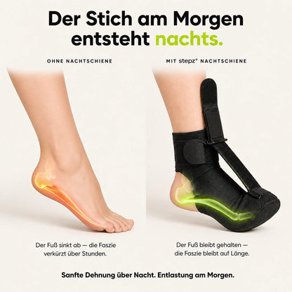 Fuß Massage Schlappen für Heilung & Regeneration + Nachtschiene bei Plantarfasziitis