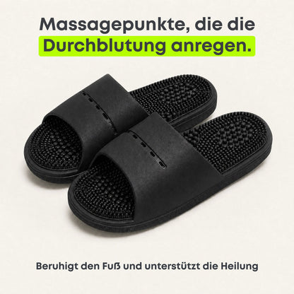 Fuß Massage Schlappen für Heilung & Regeneration + Nachtschiene bei Plantarfasziitis