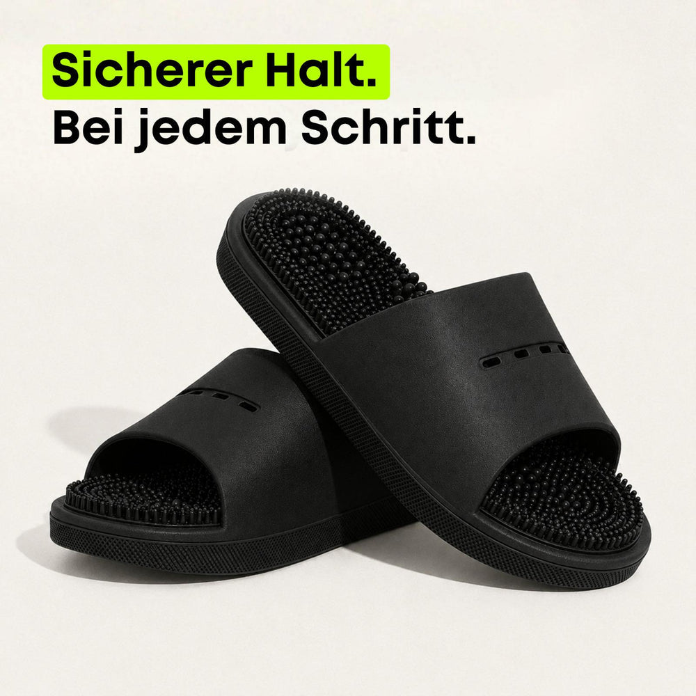 Fuß Massage Schlappen für Heilung & Regeneration + Nachtschiene bei Plantarfasziitis